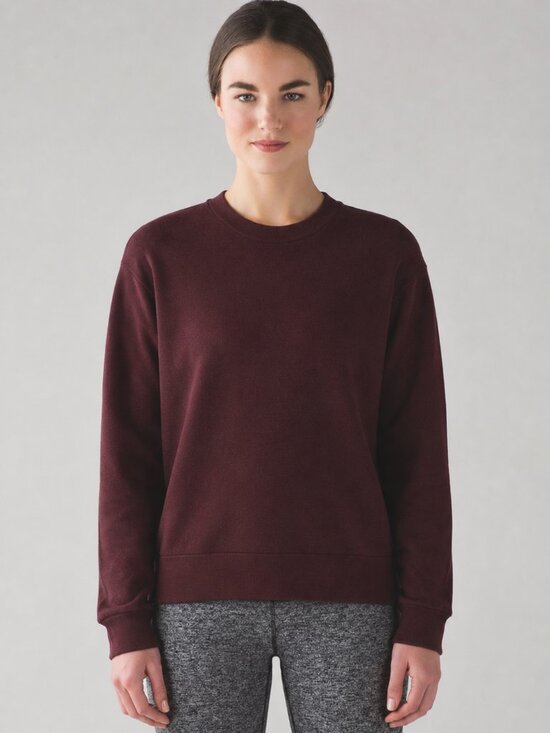 lululemon athletica Sweaters - Lululemon Women's Crewneck Pullover Sweatshirt Burgundy Long Sleeved